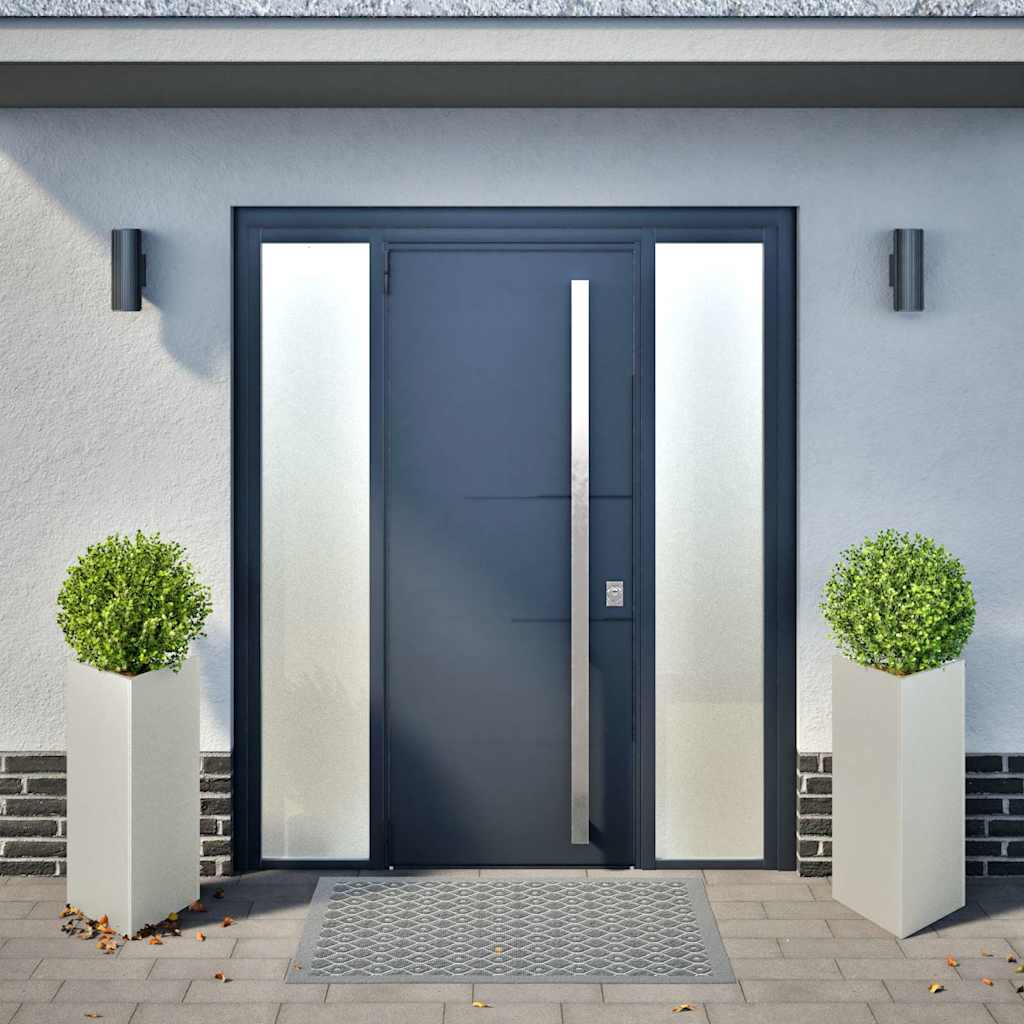 Fioriere da Giardino 2 pz Triangolari 40x34,5x75cm Acciaio Inox