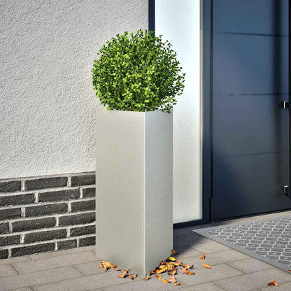 Fioriere da Giardino 2 pz Triangolari 40x34,5x75 cm Acciaio Inox
