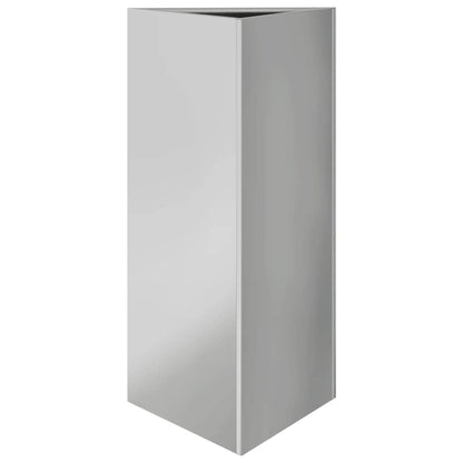 Fioriera da Giardino Triangolare 40x34,5x75 cm Acciaio Zincato
