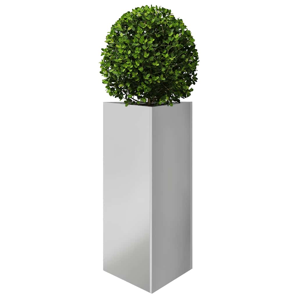 Fioriera da Giardino Triangolare 40x34,5x75 cm Acciaio Zincato
