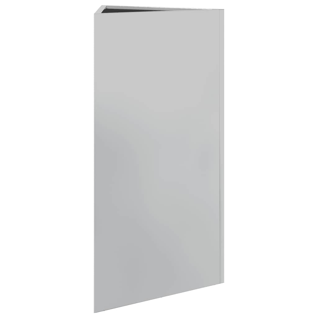 Fioriera da Giardino Triangolare 40x34,5x75 cm Acciaio Zincato