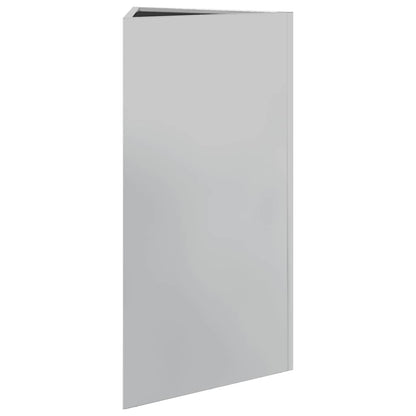 Fioriera da Giardino Triangolare 40x34,5x75 cm Acciaio Zincato
