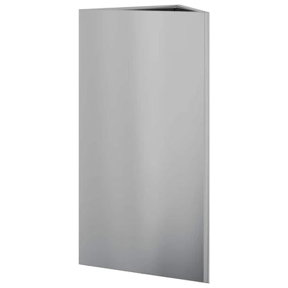 Fioriere 2 pz Triangolari 40x34,5x75 cm in Acciaio Zincato