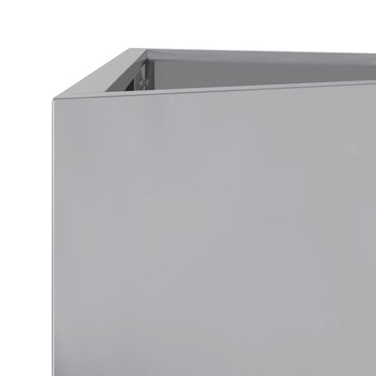 Fioriere 2 pz Triangolari 40x34,5x75 cm in Acciaio Zincato
