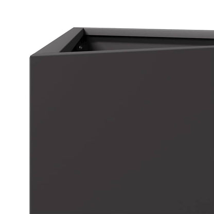 Fioriere da Giardino 2 pz Nere Triangolari 50x43x75 cm Acciaio