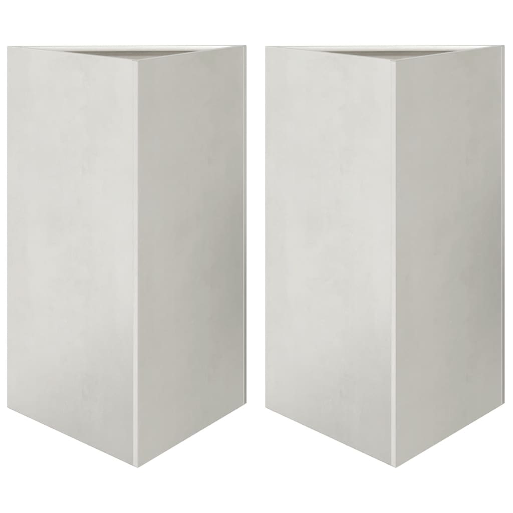 Fioriere da Giardino 2 pz Triangolari 50x43x75 cm Acciaio Inox | homemem39
