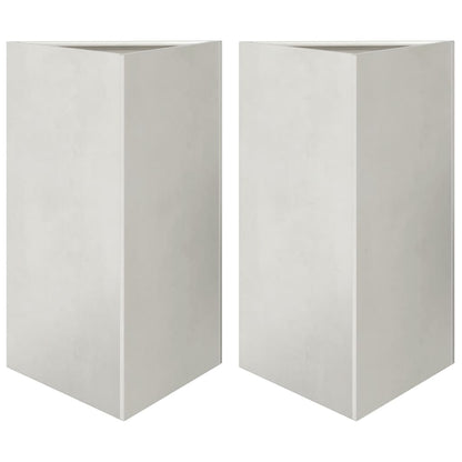 Fioriere da Giardino 2 pz Triangolari 50x43x75 cm Acciaio Inox | homemem39
