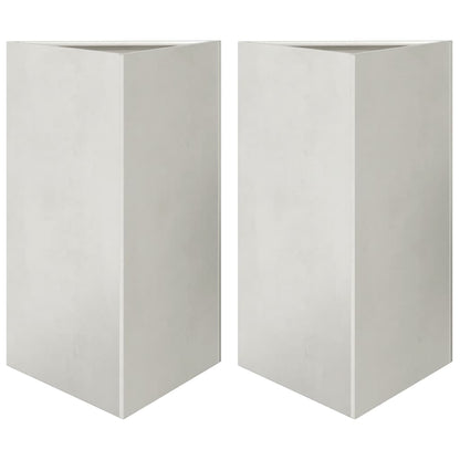 Fioriere da Giardino 2 pz Triangolari 50x43x75 cm Acciaio Inox
