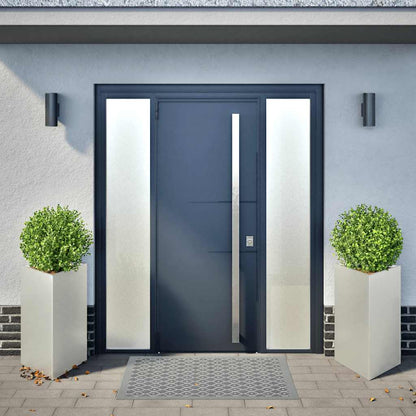 Fioriere da Giardino 2 pz Triangolari 50x43x75 cm Acciaio Inox