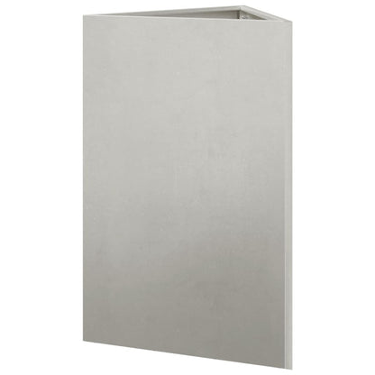 Fioriere da Giardino 2 pz Triangolari 50x43x75 cm Acciaio Inox | homemem39