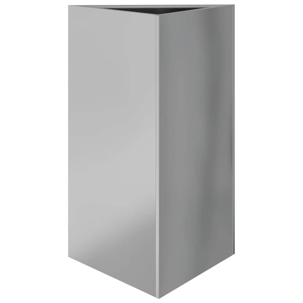 Fioriera da Giardino Triangolare 50x43x75 cm Acciaio Zincato | homemem39