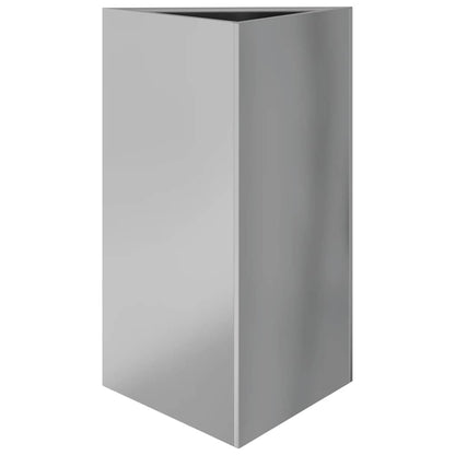 Fioriera da Giardino Triangolare 50x43x75 cm Acciaio Zincato | homemem39