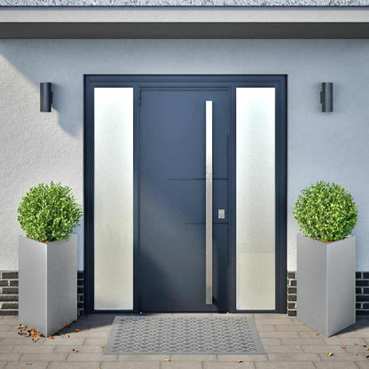 Fioriere 2 pz Triangolari 50x43x75 cm in Acciaio Zincato