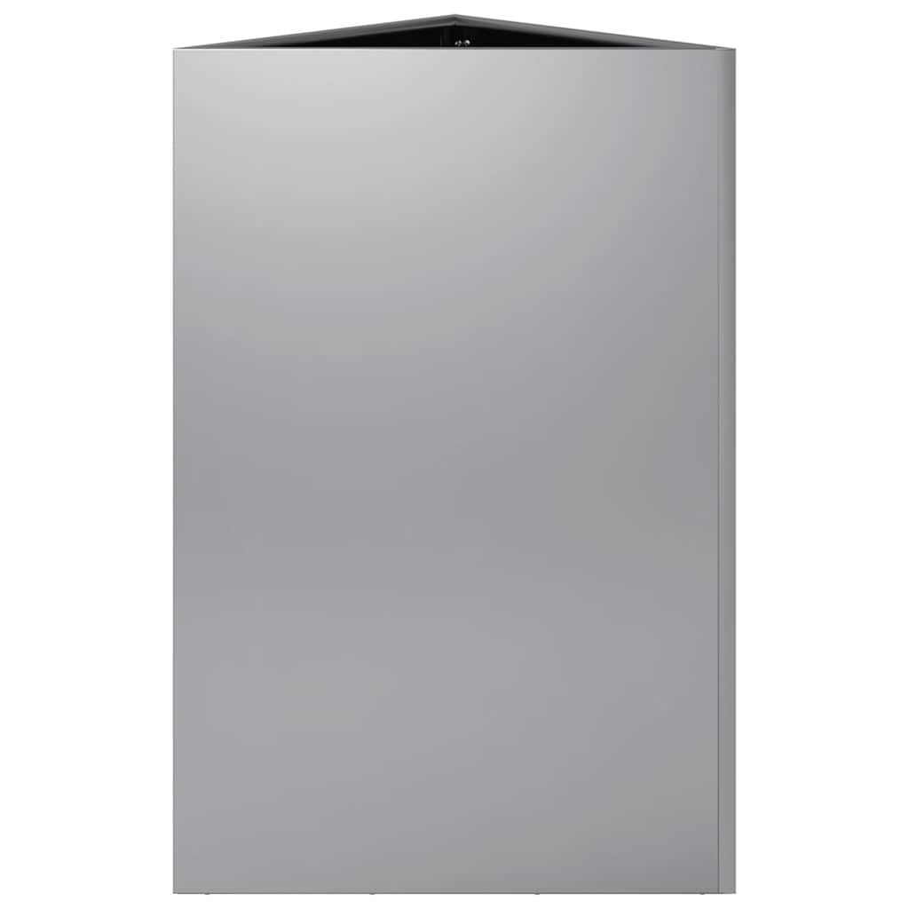 Fioriere 2 pz Triangolari 50x43x75 cm in Acciaio Zincato
