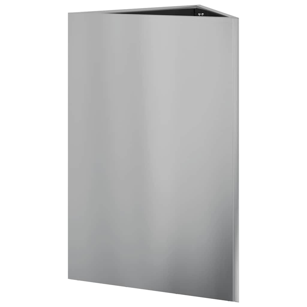 Fioriere 2 pz Triangolari 50x43x75 cm in Acciaio Zincato