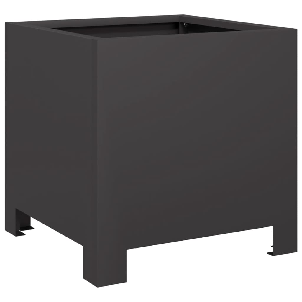 Fioriere da Giardino 2 pz Nere 30x30x30 cm in Acciaio | homemem39