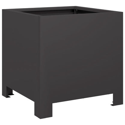 Fioriere da Giardino 2 pz Nere 30x30x30 cm in Acciaio | homemem39