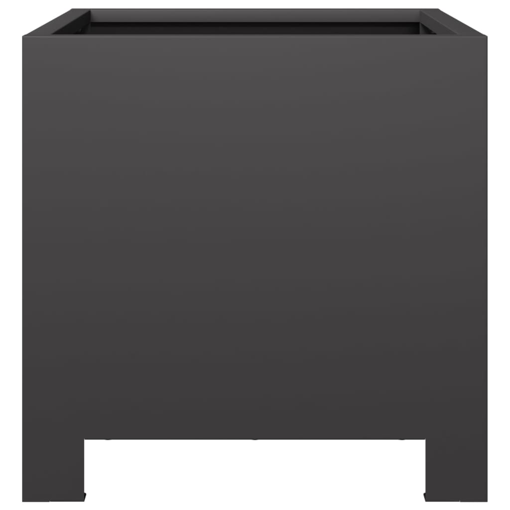 Fioriere da Giardino 2 pz Nere 30x30x30 cm in Acciaio | homemem39