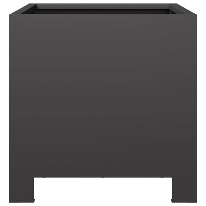 Fioriere da Giardino 2 pz Nere 30x30x30 cm in Acciaio | homemem39