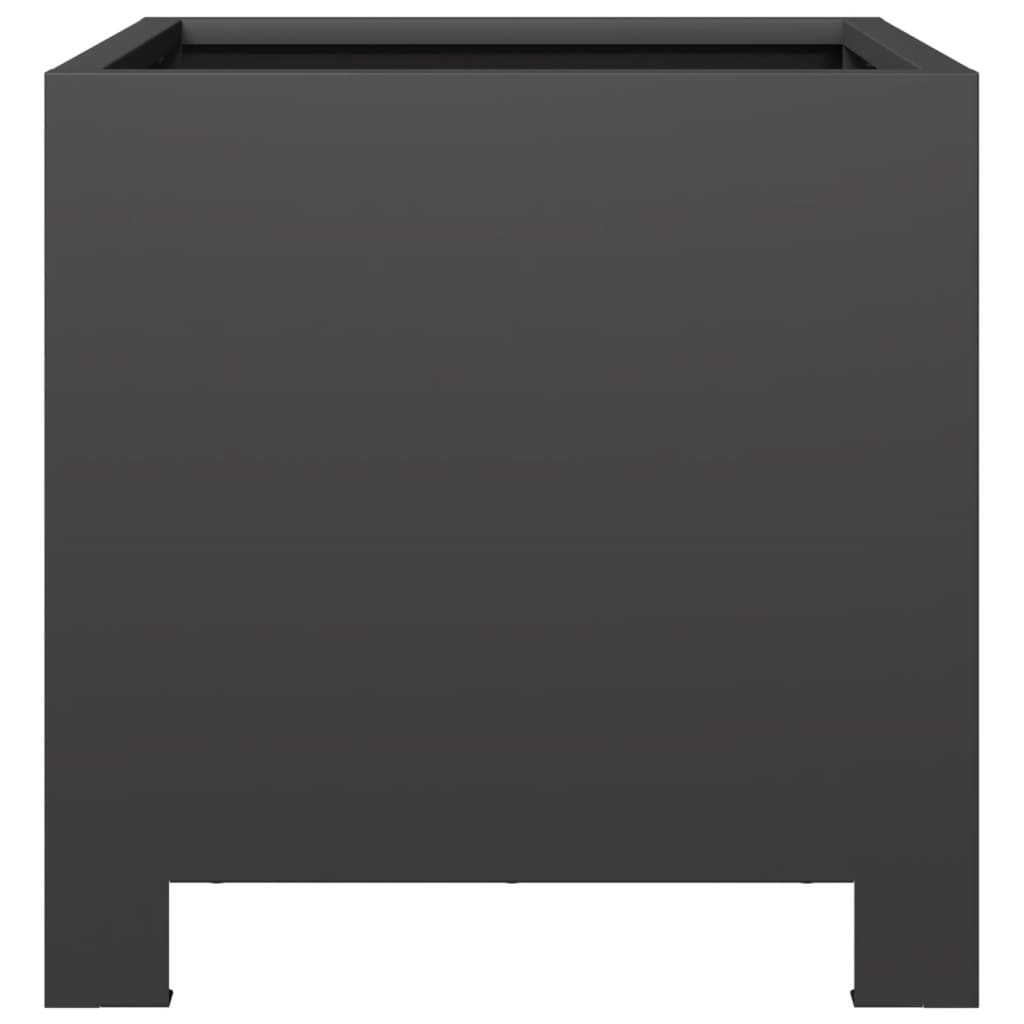 Fioriere da Giardino 2 pz Nere 30x30x30 cm in Acciaio | homemem39