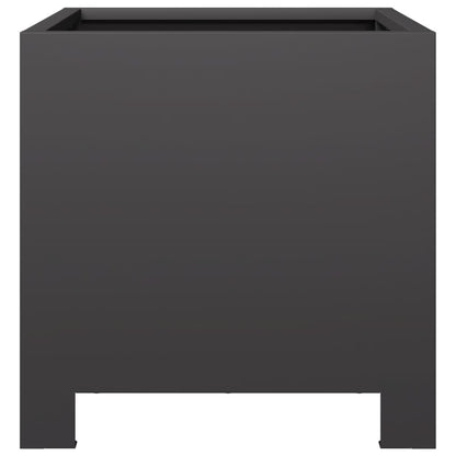 Fioriere da Giardino 2 pz Nere 30x30x30 cm in Acciaio | homemem39