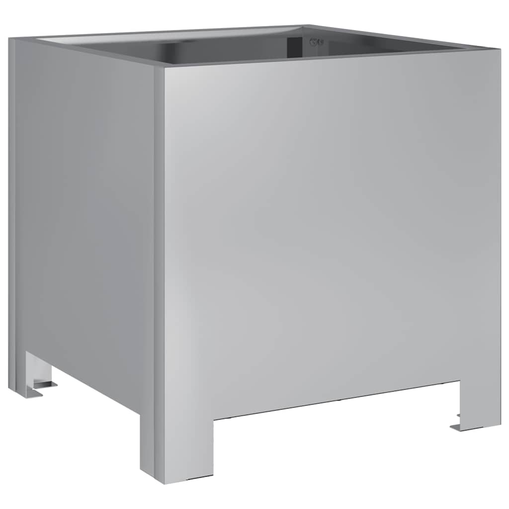 Fioriera da Giardino 30x30x30 cm Acciaio Zincato