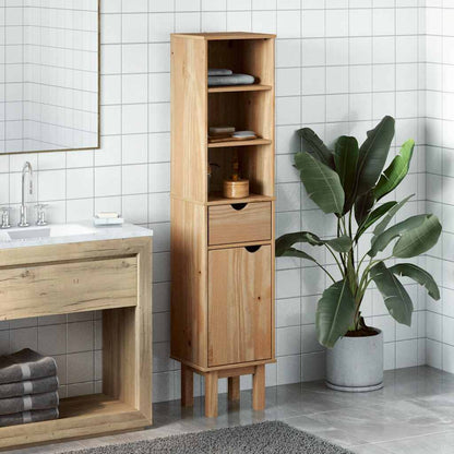 Mobile da Bagno OTTA 35x30x159 cm in Legno Massello di Pino | homemem39