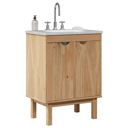 Mobile da Bagno OTTA 59x40x80 cm in Legno Massello di Pino | homemem39