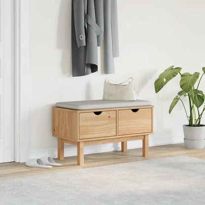 Panca da Corridoio OTTA 80x40x45 cm in Legno Massello di Pino | homemem39