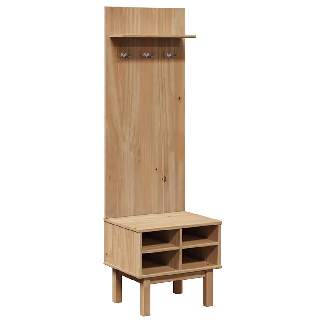 Mobile da Corridoio OTTA 50x40x160 cm in Legno Massello di Pino | homemem39