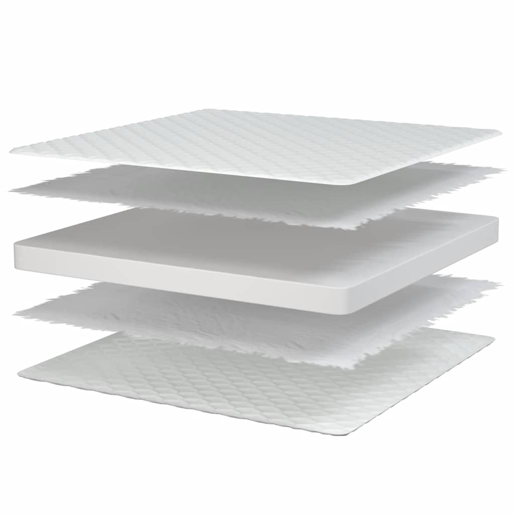 Materasso Viscoelastico Bianco 200x200x17 cm Morbido - homemem39