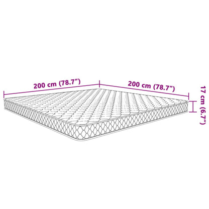 Materasso Viscoelastico Bianco 200x200x17 cm