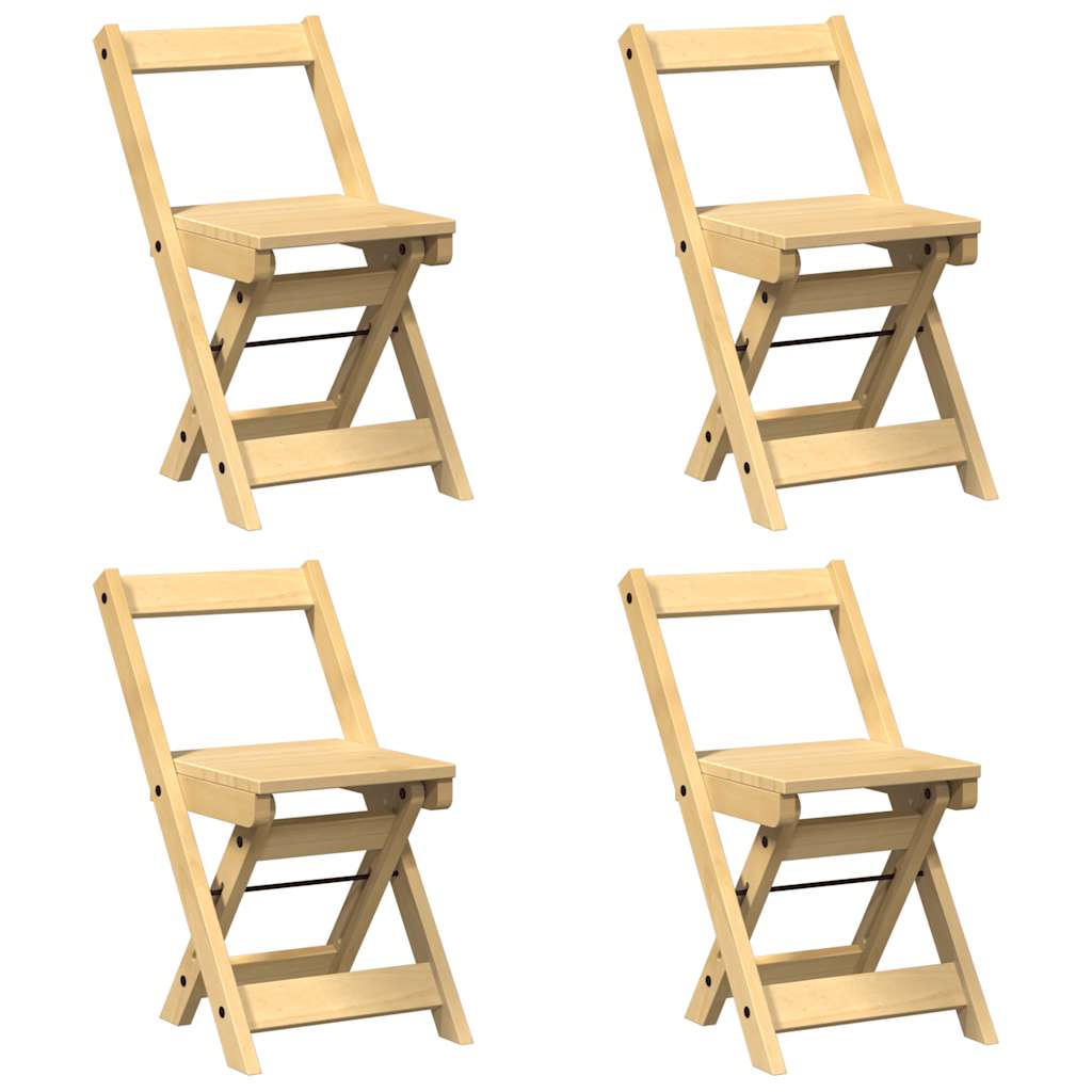 Sedie da Pranzo Pieghevoli 4 pz Corona Cera in Legno di Pino | homemem39