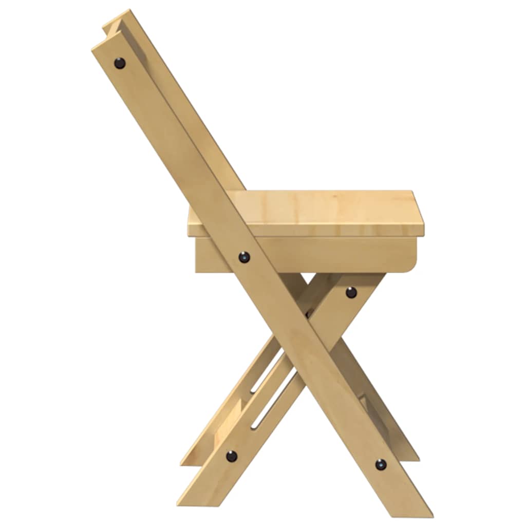 Sedie da Pranzo Pieghevoli 4 pz Corona Cera in Legno di Pino | homemem39