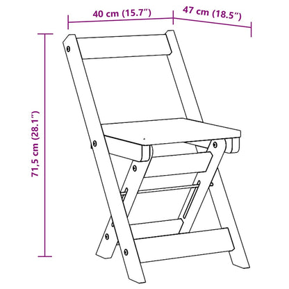 Sedie da Pranzo Pieghevoli 4 pz Corona Cera in Legno di Pino | homemem39