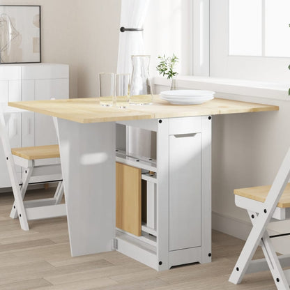 Tavolo da Pranzo Corona Bianco in Legno Massello di Pino | homemem39