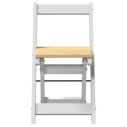 Sedie da Pranzo Pieghevoli 4 pz Corona Bianche in Legno di Pino - homemem39