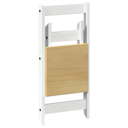 Sedie da Pranzo Pieghevoli 4 pz Corona Bianche in Legno di Pino - homemem39