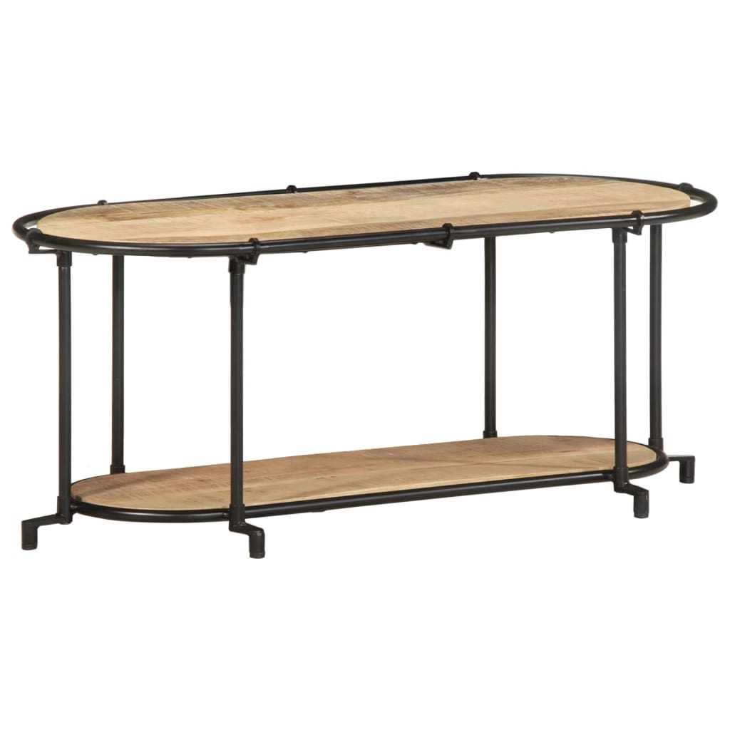 Mobile Porta TV 100x42x40 cm in Massello di Mango Grezzo - homemem39