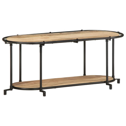 Mobile Porta TV 100x42x40 cm in Massello di Mango Grezzo - homemem39