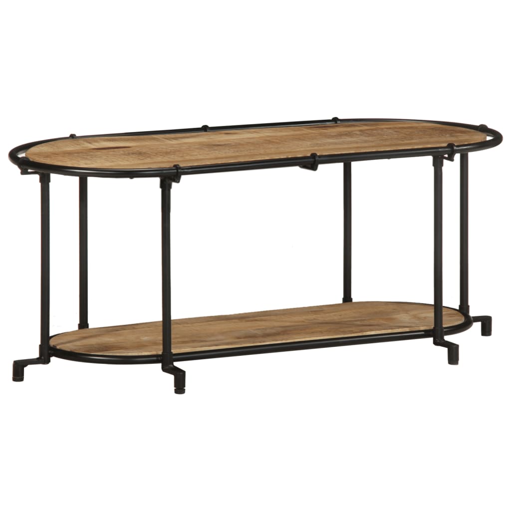 Mobile Porta TV 100x42x40 cm in Massello di Mango Grezzo - homemem39