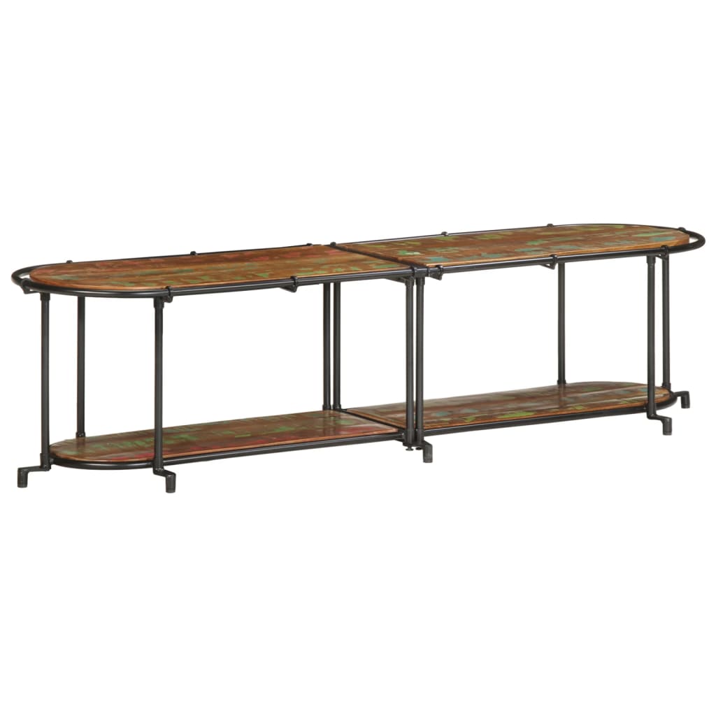 Mobile Porta TV 160x42x40 cm in Legno Massello di Recupero - homemem39