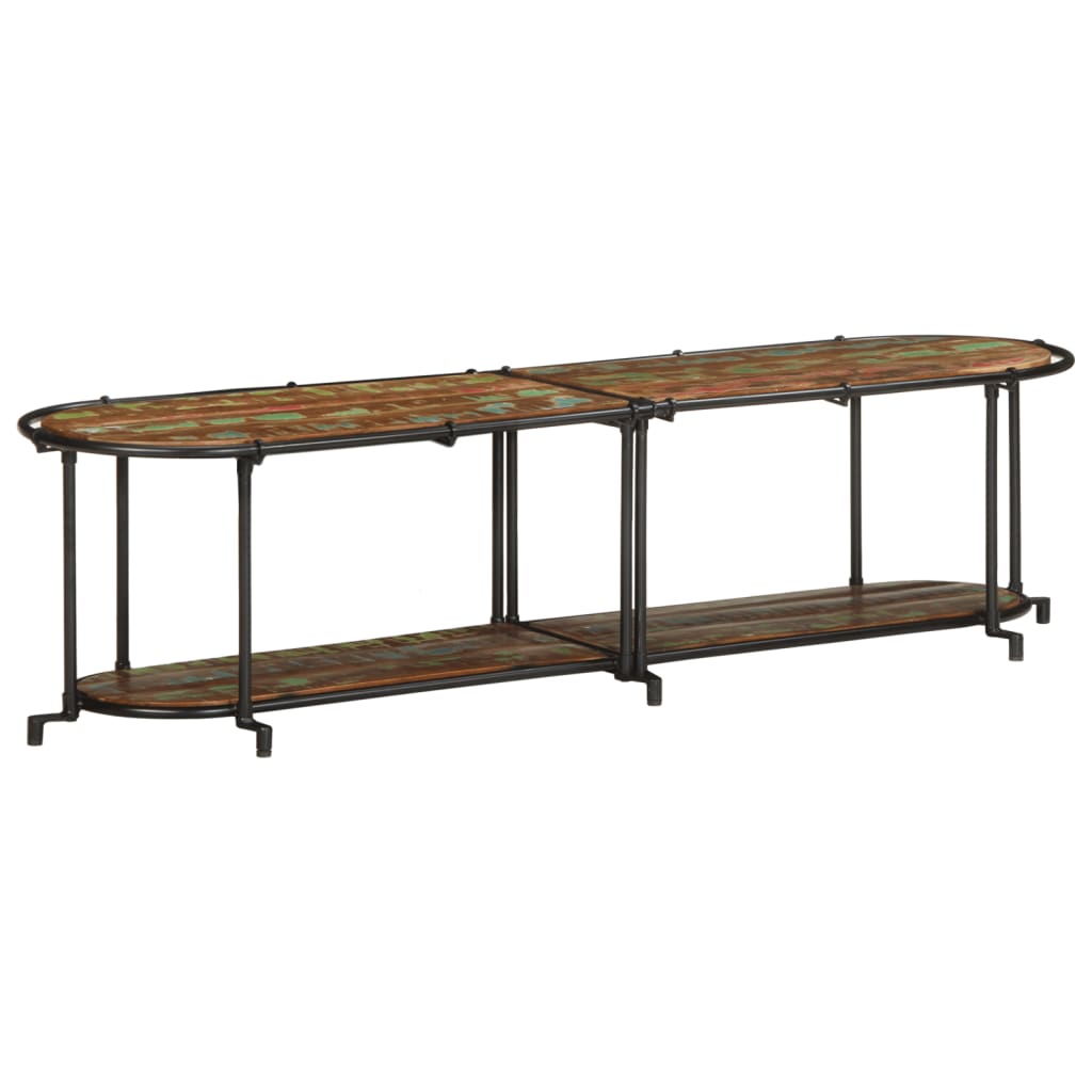 Mobile Porta TV 160x42x40 cm in Legno Massello di Recupero - homemem39