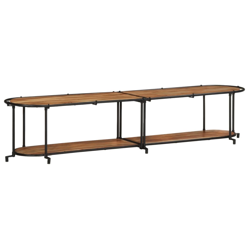 Mobile Porta TV 200x42x40 cm in Legno Massello di Acacia - homemem39