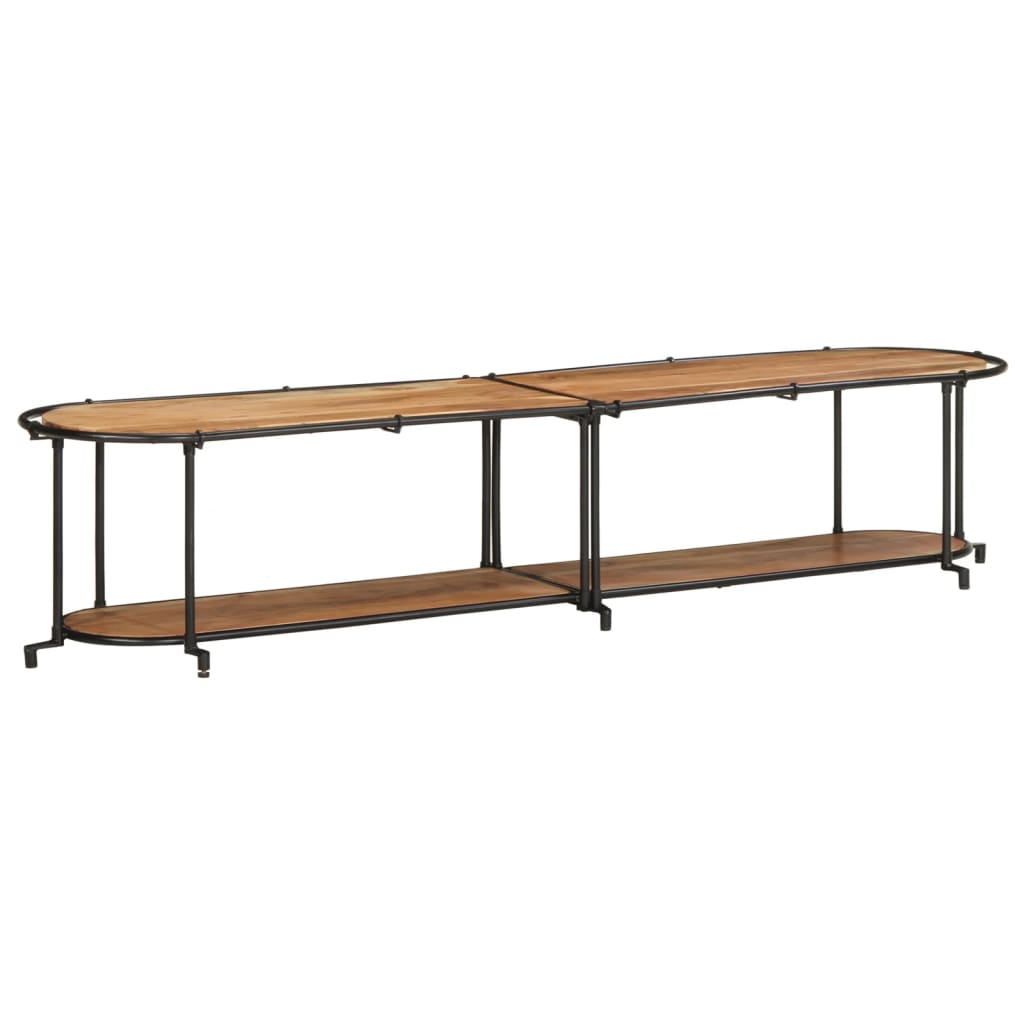 Mobile Porta TV 200x42x40 cm in Legno Massello di Acacia - homemem39