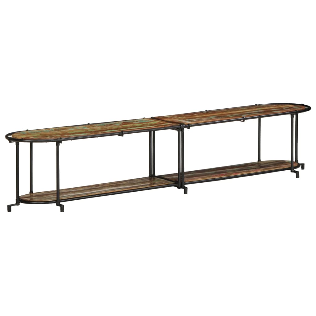 Mobile Porta TV 200x42x40 cm in Legno Massello di Recupero - homemem39