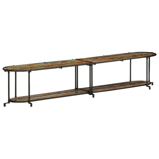 Mobile Porta TV 200x42x40 cm in Legno Massello di Recupero - homemem39