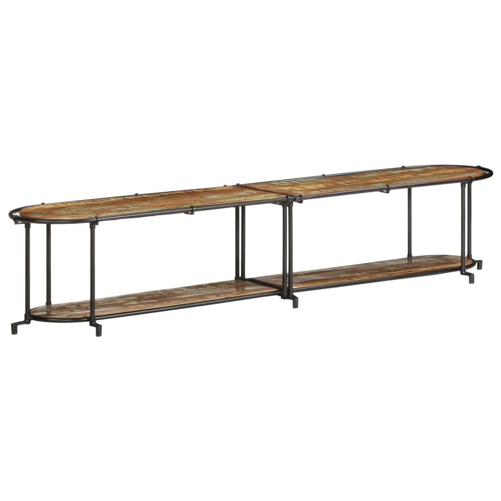 Mobile Porta TV 200x42x40 cm in Legno Massello di Recupero - homemem39