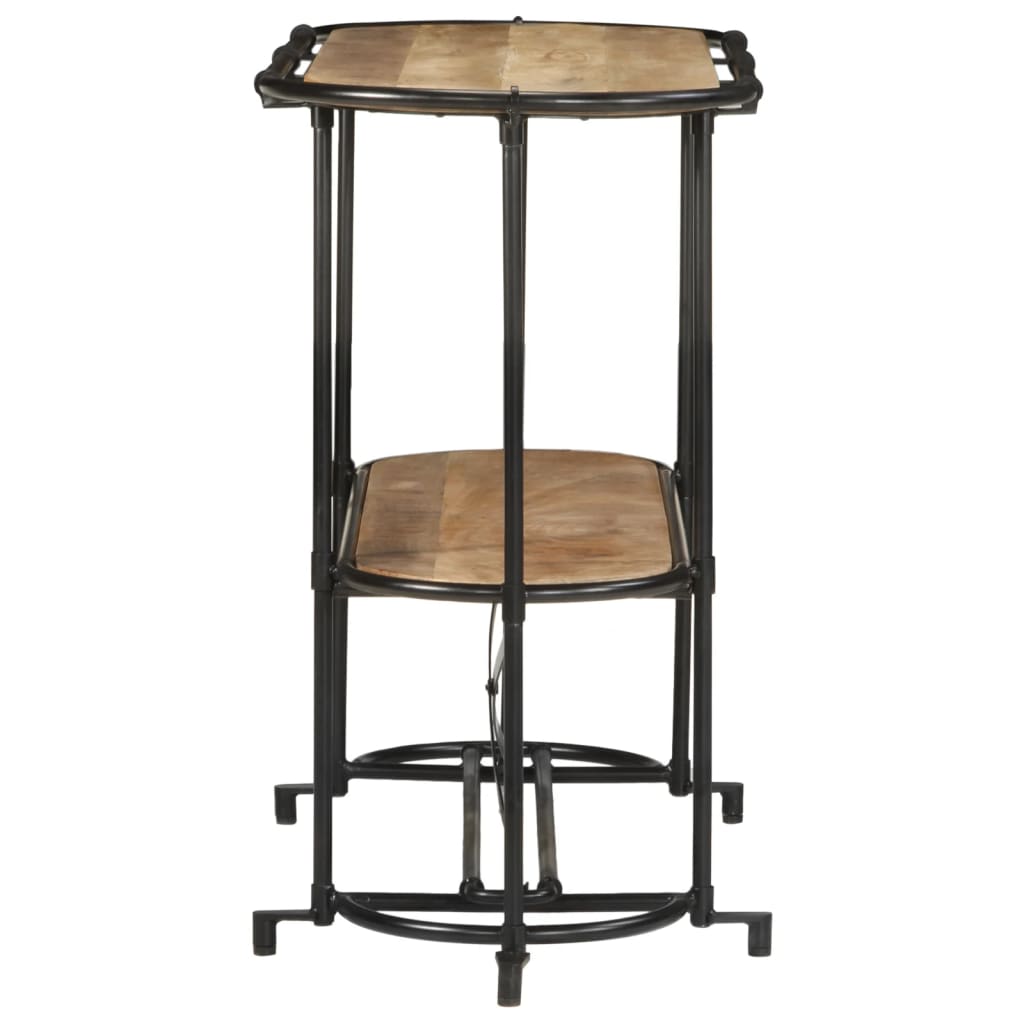 Tavolo Consolle 110x42x76 cm in Legno Massello Grezzo di Mango - homemem39