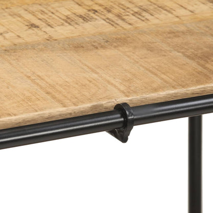 Tavolo Consolle 110x42x76 cm in Legno Massello Grezzo di Mango